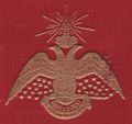 The Double Headed Eagle of Lagash on the cover of Morals and Dogma.