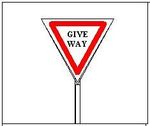 British give way sign