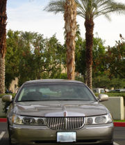 A 2002 Lincoln Town Car, an example of a flagship luxury sedan