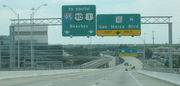 A gantry on the Acosta Bridge in Jacksonville, Florida