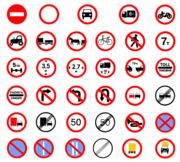 Prohibitory traffic signs