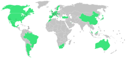 Countries which have had Formula One circuits