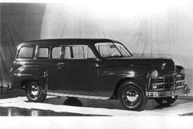 1949 Plymouth Suburban station wagon, the first production all-steel bodied station wagon based upon a passenger car