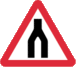 British "end of dual carriageway" sign