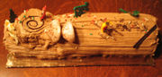 A chocolate yule log