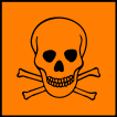 EU standard toxic symbol, as defined by Directive 67/548/EEC.