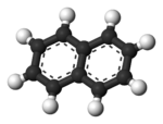 Ball-and-stick model of naphthalene