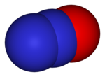 Nitrous oxide - space-filling model