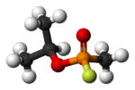 3D ball-and-stick model of sarin