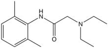 Lidocaine chemical structure