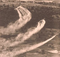 Cropdusting in Vietnam during Operation Ranch Hand which lasted from 1962 to 1971.