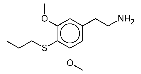 Chemical structure of 2C-T-7