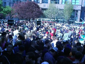 A large scale anti-prohibition demonstration in Vancouver, Canada  April 20, 2005