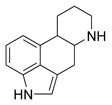 Chemical structure of ergoline