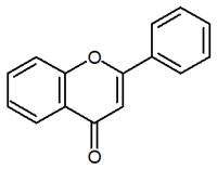 Molecular structure of flavone