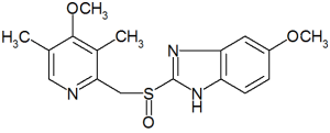 The proton pump inhibitor Omeprazole.