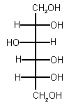 Chemical structure of sorbitol