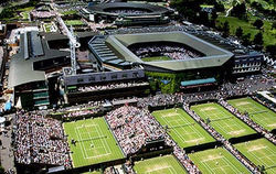 The Wimbledon courts host the world's most prestigious tennis tournament