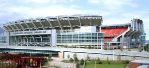 Cleveland Browns Stadium in Cleveland, Ohio, home of the Cleveland Browns.