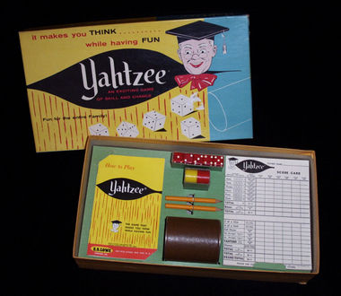 Original E.S. Lowe Yahtzee game from 1956.(Click on image to enlarge.)