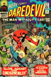 Daredevil displays the abilities of a martial artist. Art by John Romita, Sr.