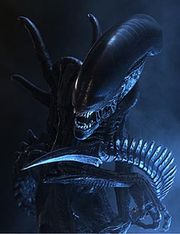 A "Xenomorph" from the Alien series of movies, one of the more terrifying depictions of extraterrestrial life in science fiction films