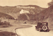 The "Hollywoodland" sign in the 1920s.