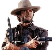 Clint Eastwood in a classic shot from The Outlaw Josey Wales, a Revisionist Western.