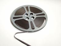 A reel of film, which predates digital cinematography.