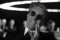 Peter Sellers as the title character from Dr. Strangelove, a darkly comic example of the "mad scientist" character type