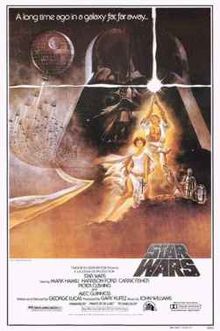 Original 1977 poster for Star Wars Episode IV: A New Hope.