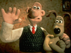 Wallace & Gromit  is a good example of cartoons made with stop-motion animation.