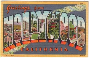 A postcard from Hollywood, California