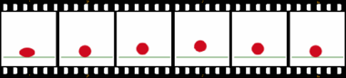 The bouncing ball animation (at right) consists of these 6 frames.