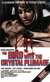 Poster art for Dario Argento's The Bird with the Crystal Plumage (1970).