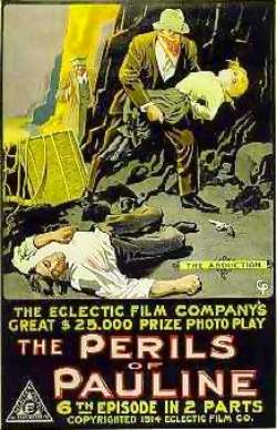 Poster for The Perils of Pauline (1914).