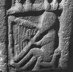 The harper on the Monifeith Pictish stone, Scotland, 700 X 900 AD