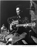 Folk singer Woody Guthrie