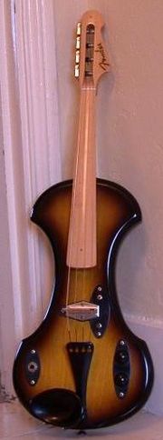 This electric violin, made by Leo Fender in the late 1950s, has a non-traditional design.