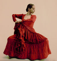 Flamenco dancer Beln Maya, photograph taken by Gilles Larrain at his studio, 2001