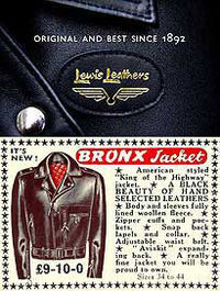 Lewis Leathers Jacket, courtesy of Lewis Leathers Ltd, UK.