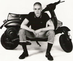 Skinhead with scooter