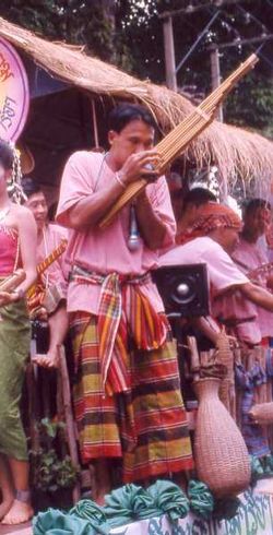 A khene player in Isan