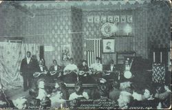 African American music has long been popular with people of all ethnic backgrounds throughout the United States. Here the Slayton Jubilee Singers perform in Nebraska about 1910.