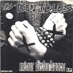 The album cover of The Teen Idles's EP Minor Disturbance features one of the iconic symbols of the straight edge movement: the Xed hands.