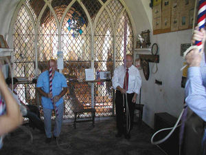 Bell ringing practice in Stoke Gabriel parish church, south Devon, England