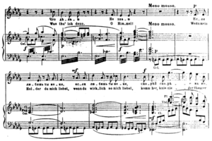 Excerpt of a piano-vocal score (from the opera William Ratcliff, by Csar Cui).