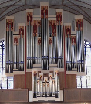 Organ in Katharinenkirche, Frankfurt am Main, Germany