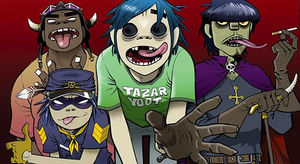 Members of the virtual band Gorillaz