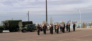 Military Band formed up for parade.